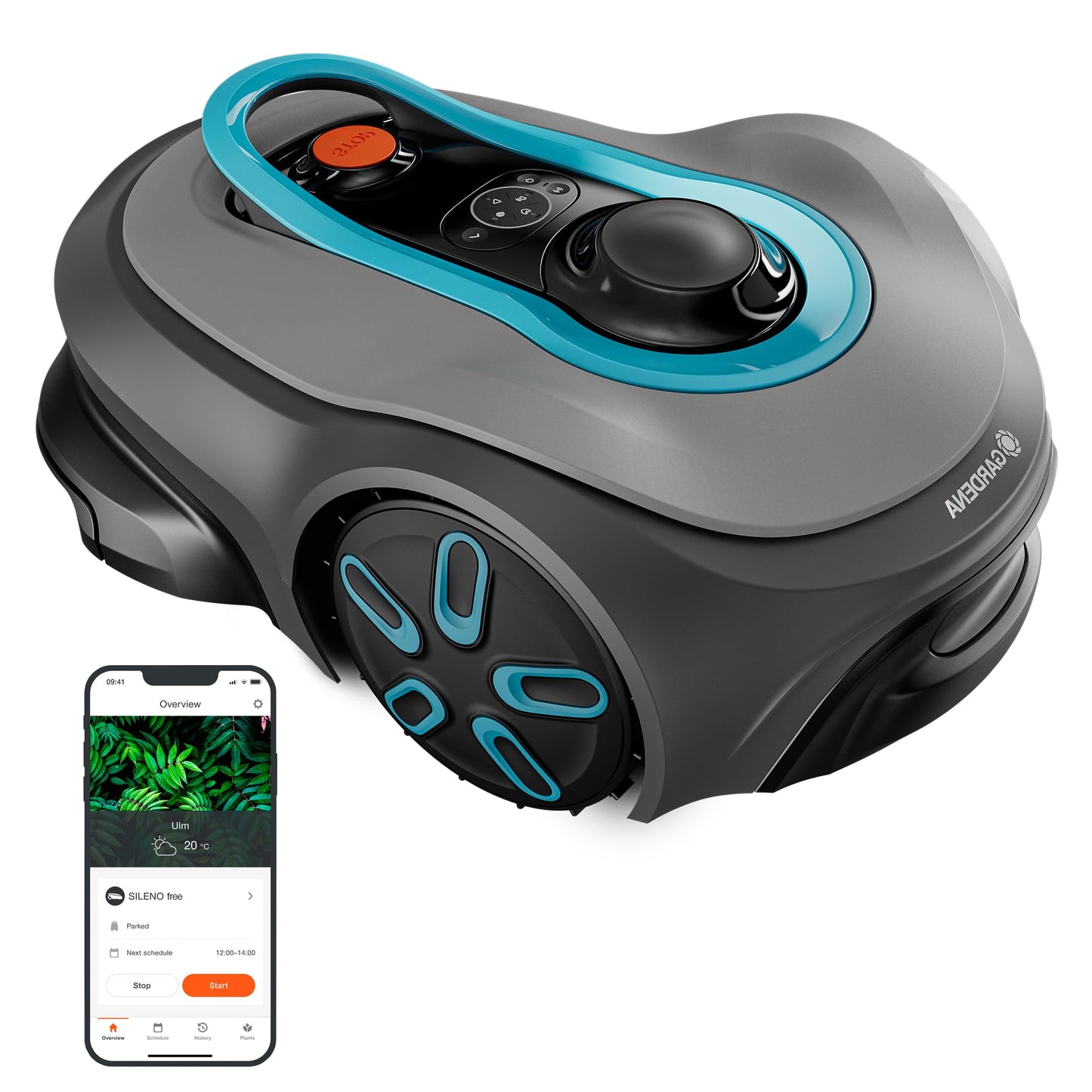 Gardena smart SILENO Free Set 750 m² Mähroboter, kabellos, für Rasenflächen bis 750 m², LONA Intelligence, ohne Begrenzungskabel, leiser Betrieb, intelligenter Mäher mit App Steuerung (19924-47)