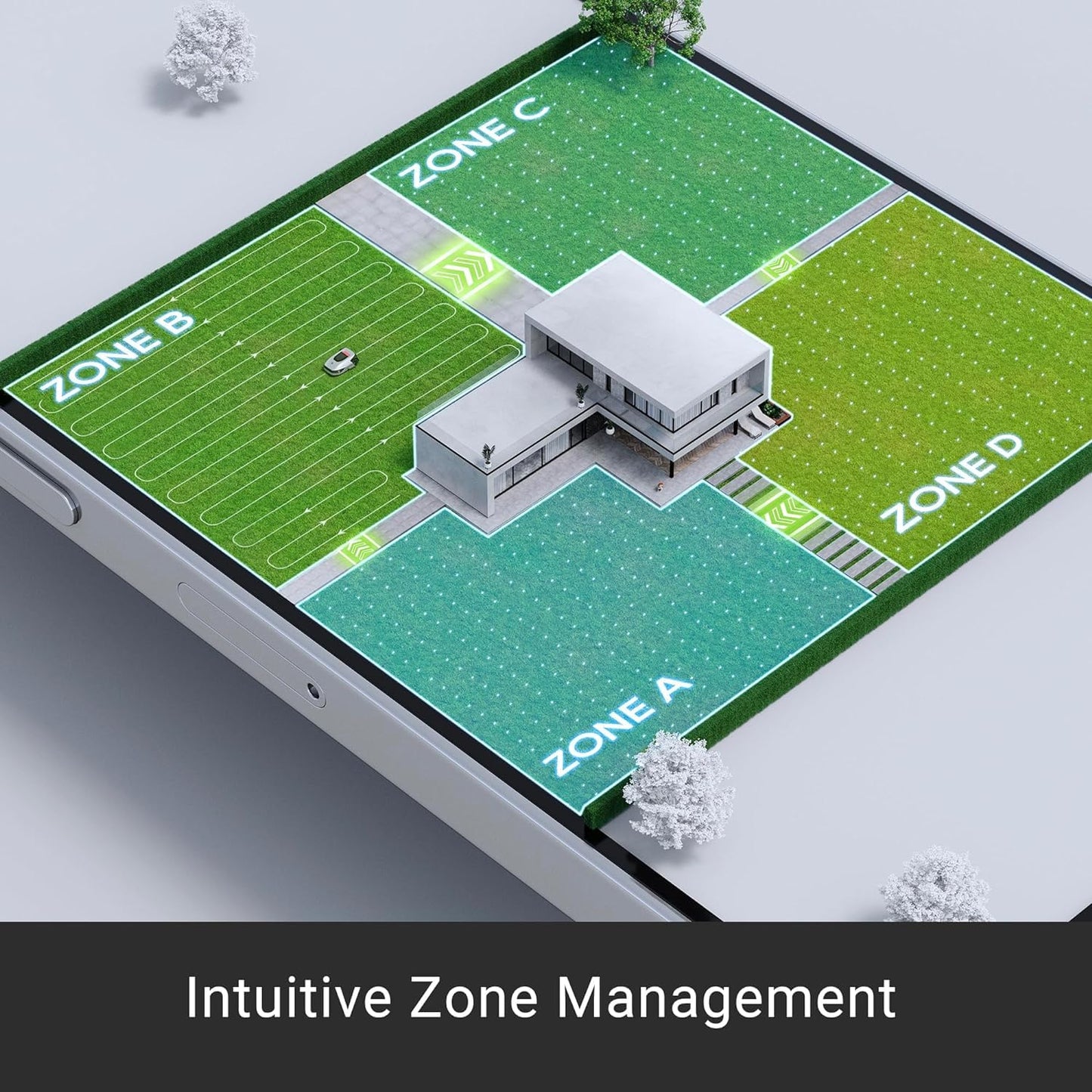 DREAME Intelligent Mähroboter Mower A1, Rasenmäher Roboter, App-Steuerung, OmniSense-Technologie, Intuitives Bereichsmanagement, Intelligente Hindernisvermeidung
