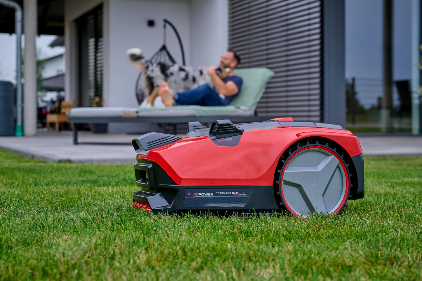 Einhell Mähroboter FREELEXO CAM PLUS 600 Power X-Change (18 V, Kamera statt Begrenzungsdraht, für 600 m², WiFi, Brushless, bis 25 % Steigung, inkl. 4,0 Ah Plus Akku)