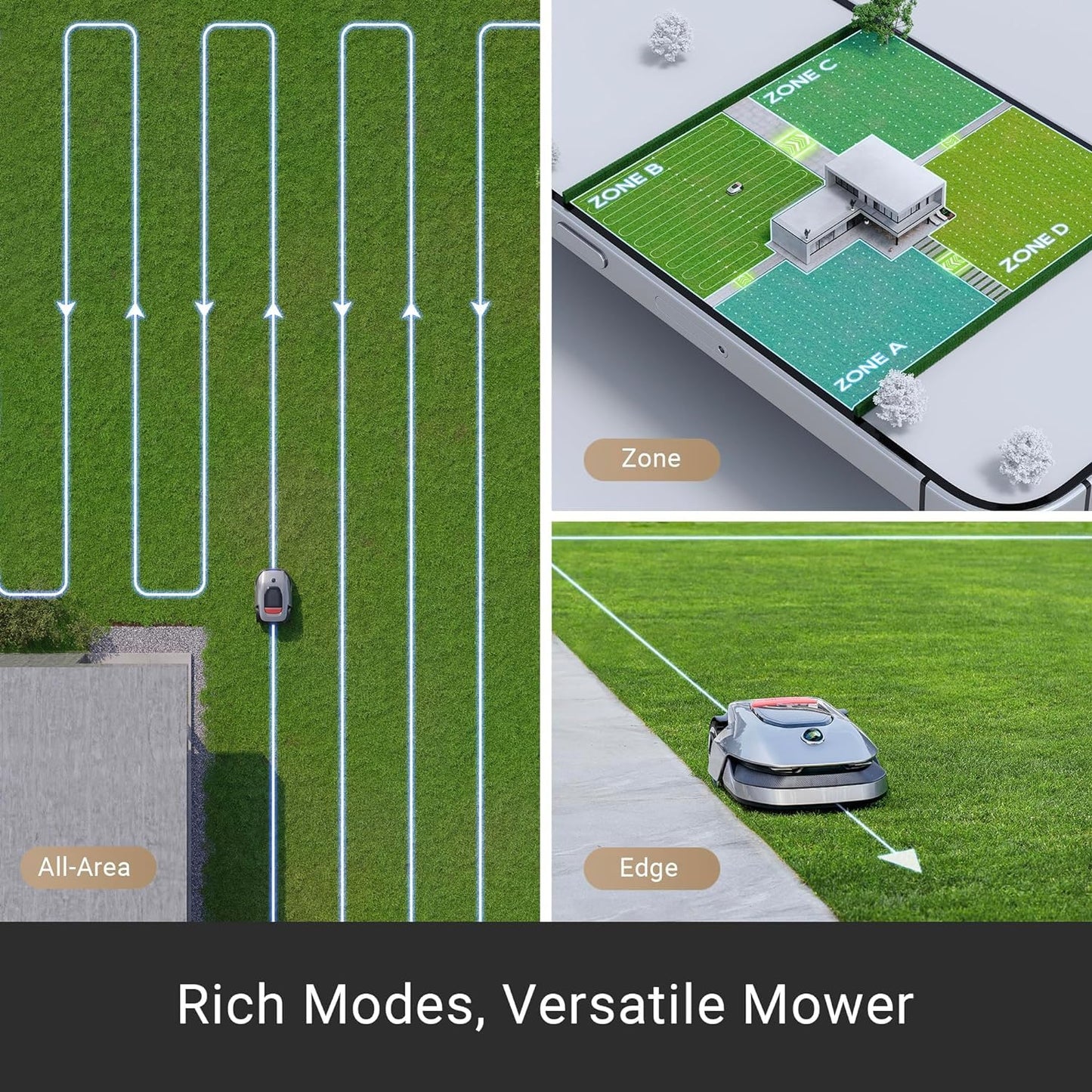 DREAME Intelligent Mähroboter Mower A1, Rasenmäher Roboter, App-Steuerung, OmniSense-Technologie, Intuitives Bereichsmanagement, Intelligente Hindernisvermeidung