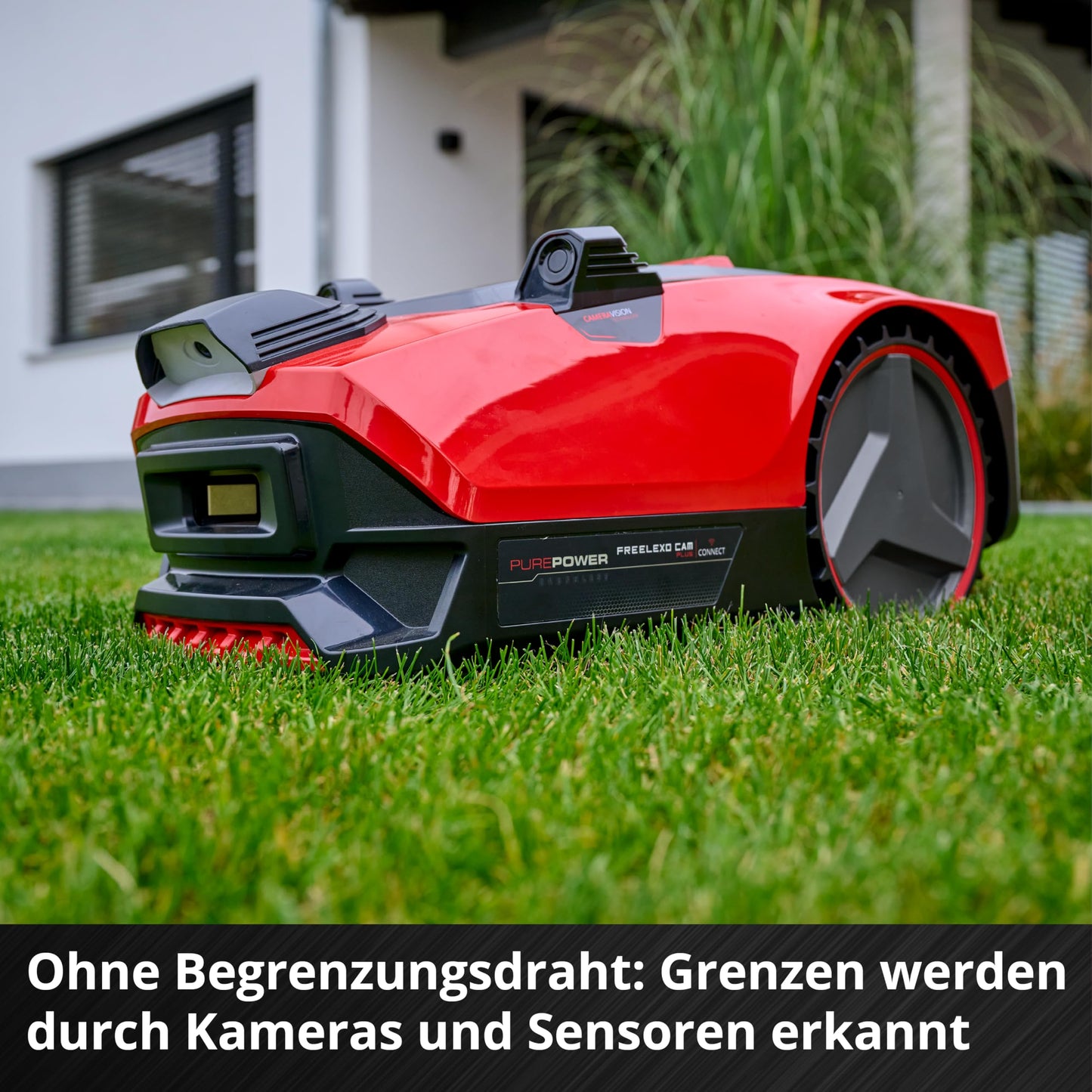 Einhell Mähroboter FREELEXO CAM PLUS 600 Power X-Change (18 V, Kamera statt Begrenzungsdraht, für 600 m², WiFi, Brushless, bis 25 % Steigung, inkl. 4,0 Ah Plus Akku)