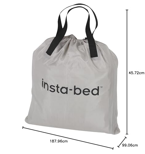 Insta-Bed Raised Queen Air Mattress with NeverFlat Pump – 45.7cm Inflatable Bed with Built-in Pump for Restful Sleep