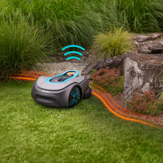 Gardena smart SILENO Free Set 750 m² Mähroboter, kabellos, für Rasenflächen bis 750 m², LONA Intelligence, ohne Begrenzungskabel, leiser Betrieb, intelligenter Mäher mit App Steuerung (19924-47)